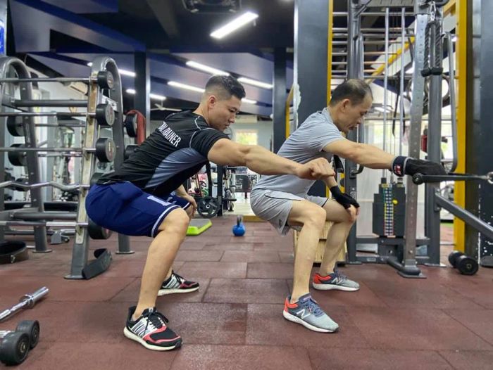 Không gian tập luyện chuyên nghiệp tại Vinh Quang Gym Club