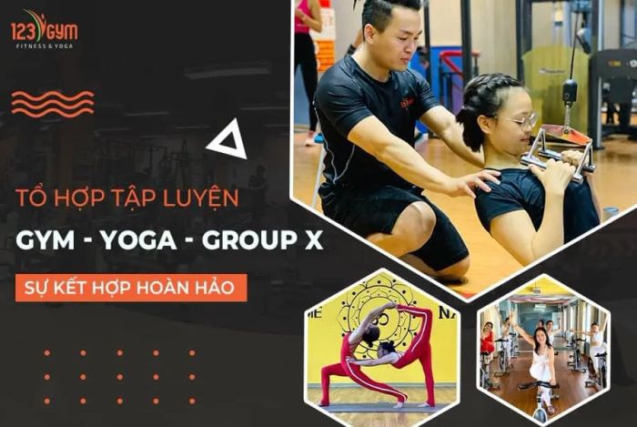 Không gian tập luyện đẳng cấp tại 123 GYM CLUB