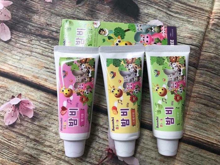 Kem đánh răng cho trẻ em Bambi Kids Hàn Quốc ảnh 2