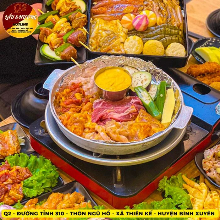 Không gian tiệc tùng sôi động tại Nhà Hàng Q2 - Lẩu Nướng BBQ