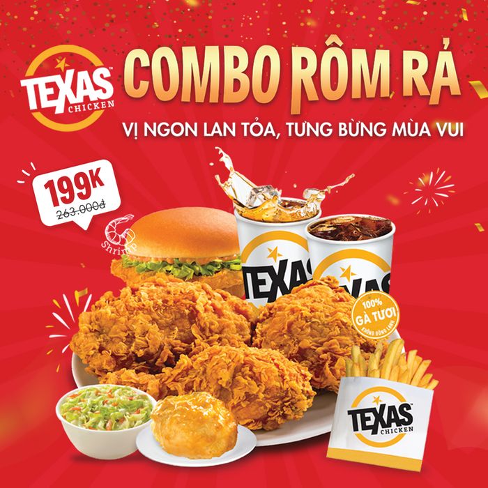 Những phần gà rán hấp dẫn tại Texas Chicken