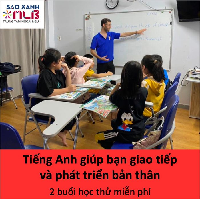 Trung tâm Ngoại ngữ Sao Xanh MLB - Khoảnh khắc lớp học năng động ảnh 1