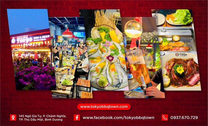 Không gian ẩm thực tại Phố Nướng Tokyo