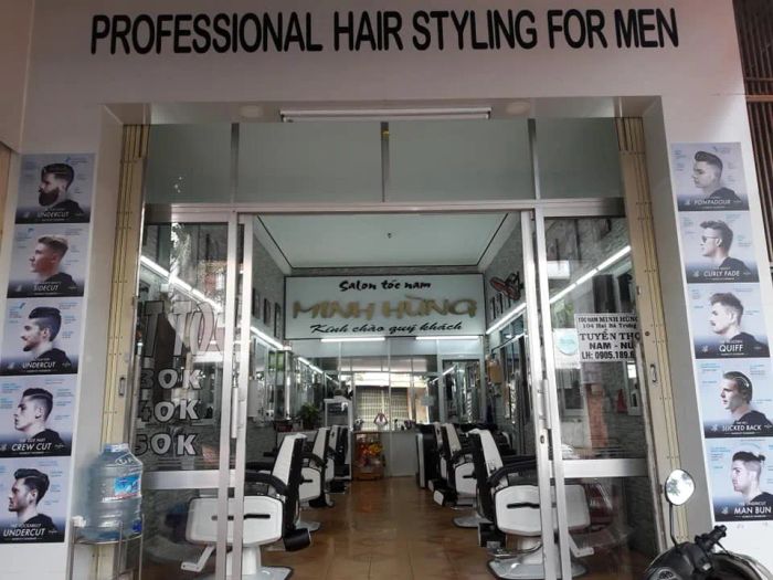 Không gian sang trọng tại Salon tóc nam Minh Hùng