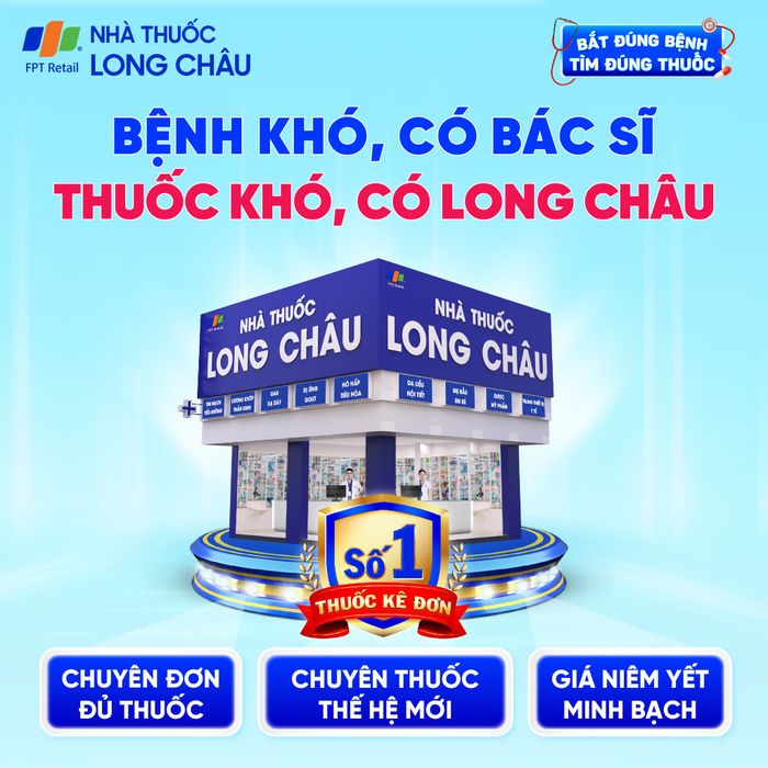 Quầy tư vấn và trưng bày sản phẩm tại Nhà thuốc Long Châu