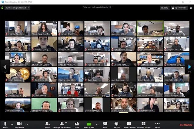 Hình ảnh demo Zoom Cloud Meeting