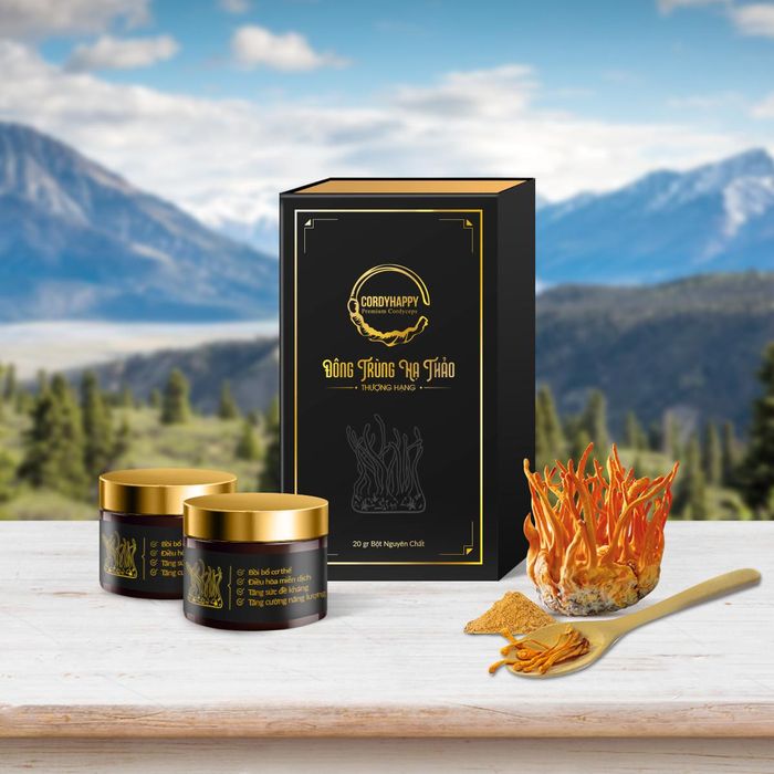 Bột Đông Trùng Hạ Thảo CordyHappy - Hình ảnh chân thực sản phẩm chất lượng cao