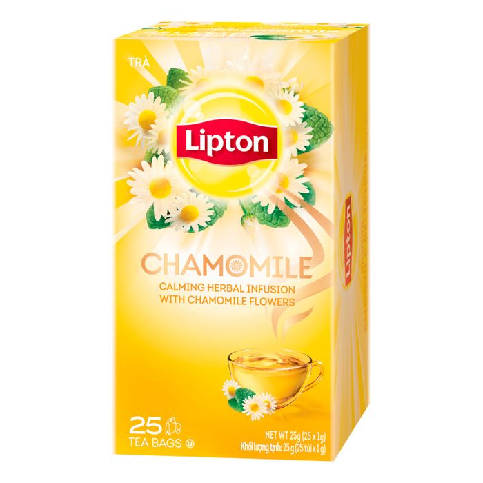 Trà hoa cúc Lipton Chamomile - Vàng tươi trong từng túi lọc