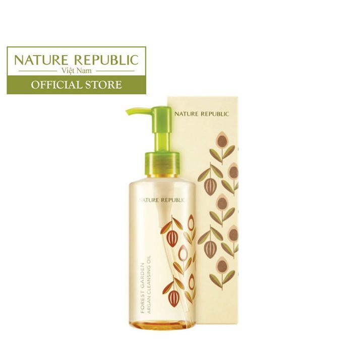 Hình ảnh thực tế Dầu Tẩy Trang Nature Republic Argan - Thiết kế chai nhựa xanh sang trọng