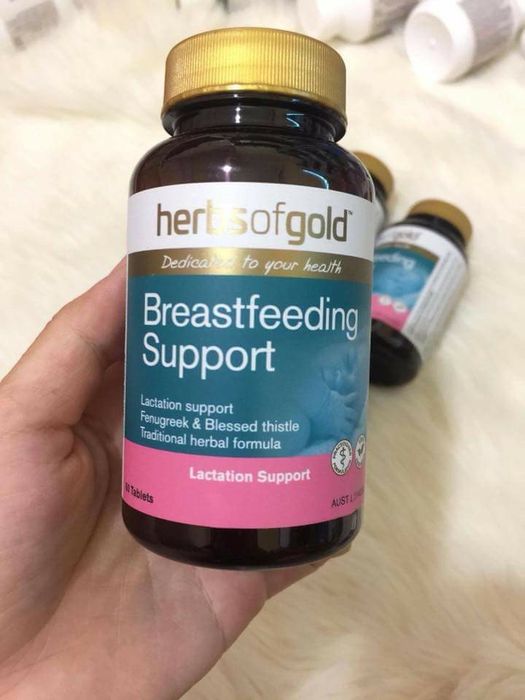 Hình ảnh thực tế viên lợi sữa Herbs of Gold Breast-feeding Support