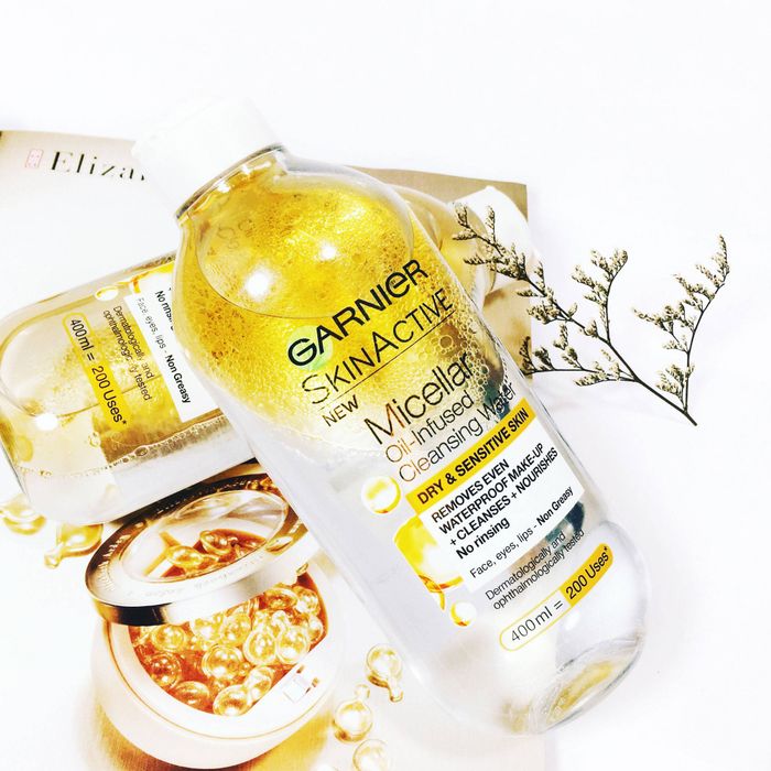 Hình ảnh thực tế Nước Tẩy Trang Dưỡng Ẩm GARNIER Micellar Water Oil Infused - Phiên bản chai 400ml sang trọng