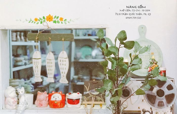 Không gian trưng bày đầy nghệ thuật tại Nàng Gốm