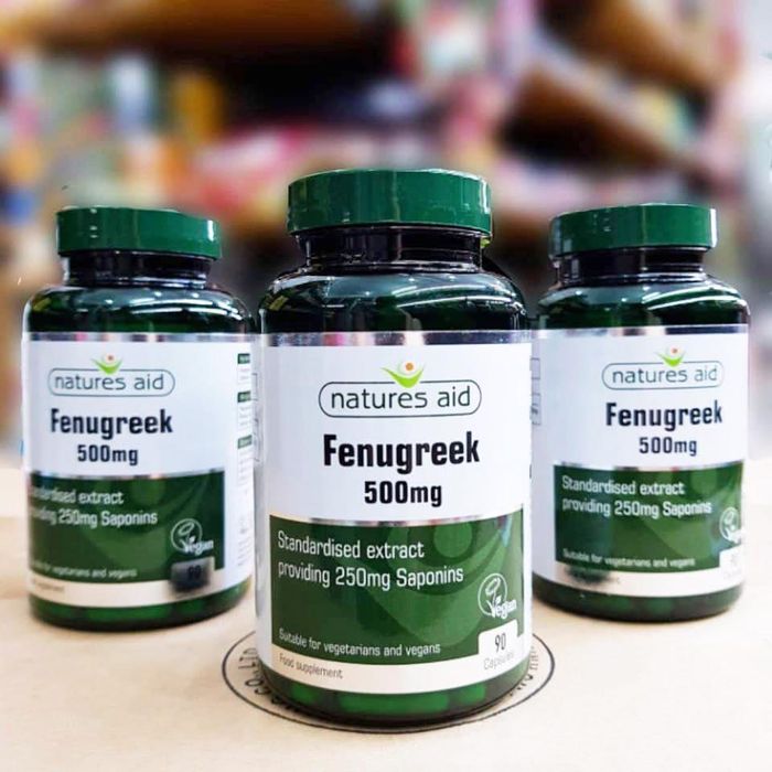 Hình ảnh thực tế viên uống lợi sữa Natures Aid Fenugreek