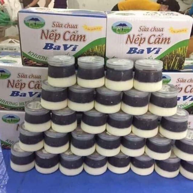 Hình ảnh sữa chua nếp cẩm Ba Vì thơm ngon
