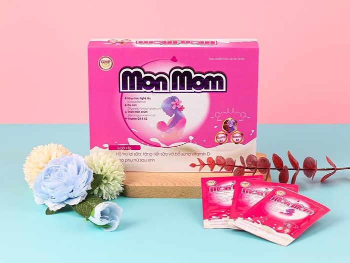 Hình ảnh thực tế Cốm Lợi Sữa Monmom