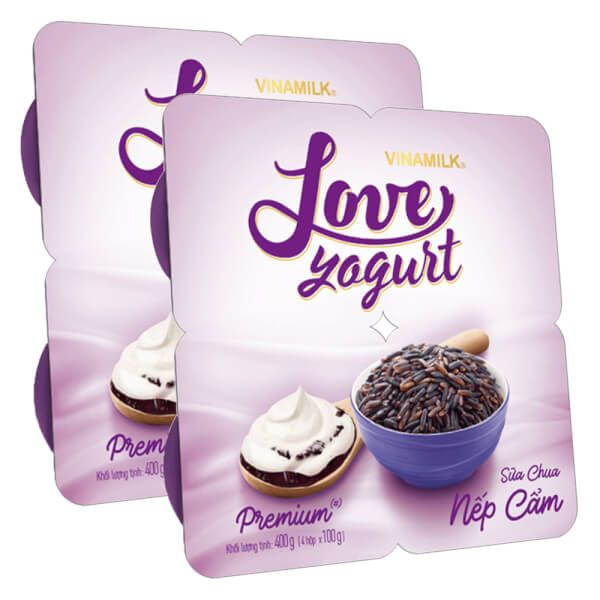 Hình ảnh Sữa chua Love Yogurt nếp cẩm Vinamilk - Món quà sức khỏe cho cả gia đình