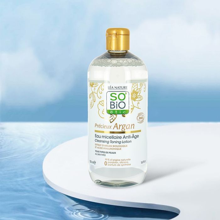 Hình ảnh thực tế Nước Tẩy Trang SO'BiO Étic Argan - Thiết kế chai nhựa tái chế thân thiện môi trường