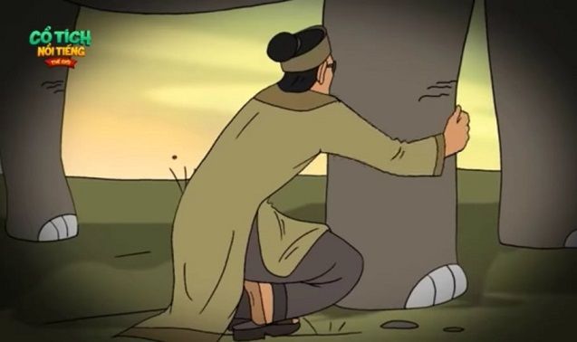 Hình minh họa số 1: Cảnh năm thầy bói đang xem voi