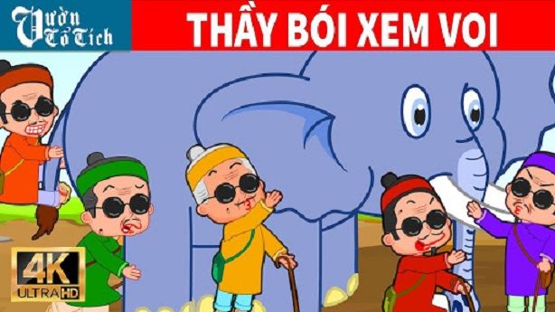 Hình ảnh minh họa số 1: Cảnh năm thầy bói đang xem voi