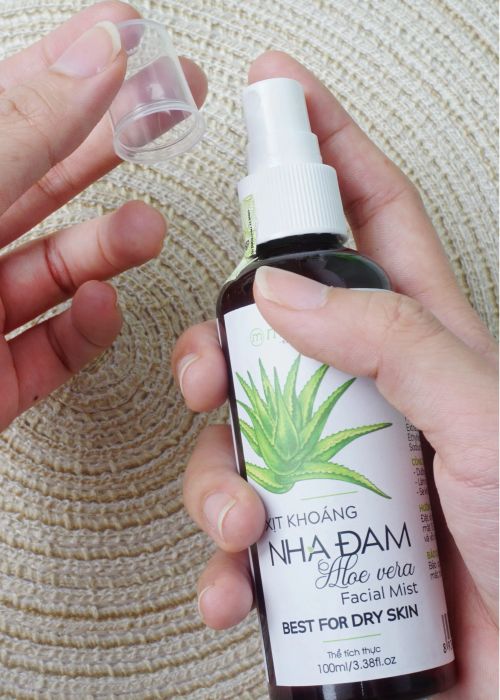 Hình ảnh thực tế xịt khoáng nha đam Milaganics - phiên bản limited edition