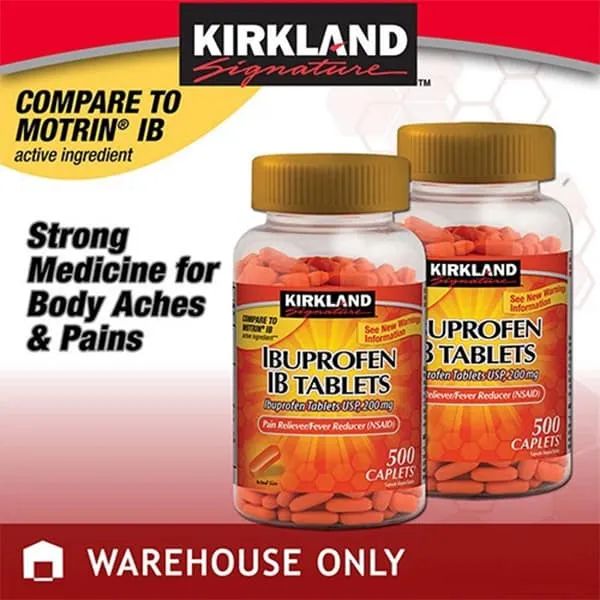 Hình ảnh viên giảm đau hạ sốt Kirkland Ibuprofen IB Tablets