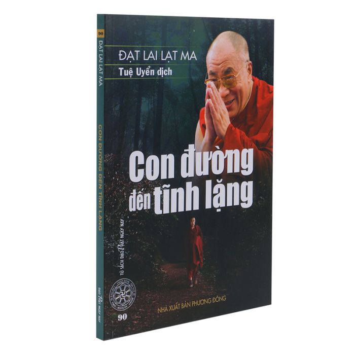 Con Đường Đến Tĩnh Lặng - Bìa sách in hình đóa sen vàng tỏa sáng giữa hồ nước tĩnh lặng