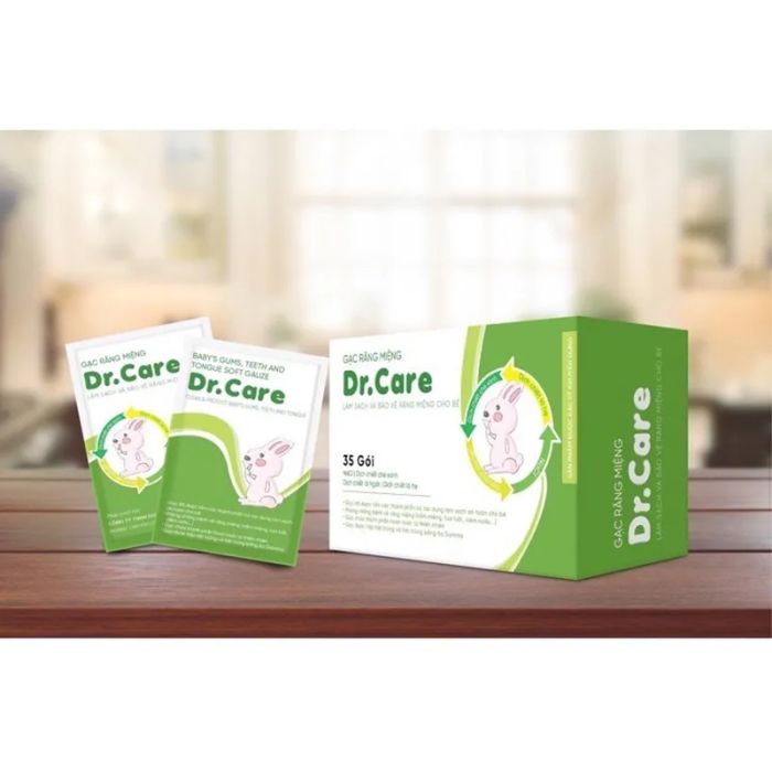 Hình ảnh thực tế gạc răng miệng Dr.Care - Thiết kế tiện dụng, an toàn