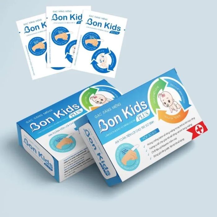 Hình ảnh gạc răng miệng Bon Kids Plus - Công nghệ nano bạc và thảo dược