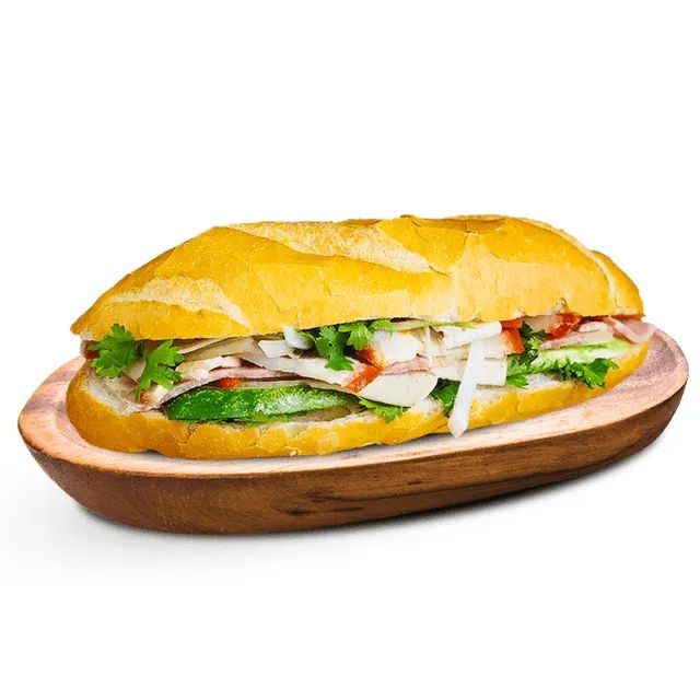 Hình ảnh thực tế ổ bánh mì đầy ắp nhân tại Hương Quê