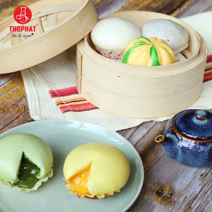 Bánh bao siêu trứng đặc trưng tại Thọ Phát Đà Nẵng