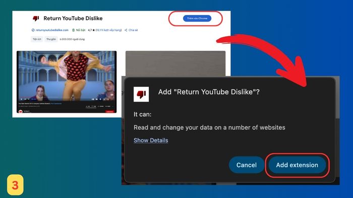 Các bước thực hiện xem lượt không thích trên YouTube - bước thứ 3