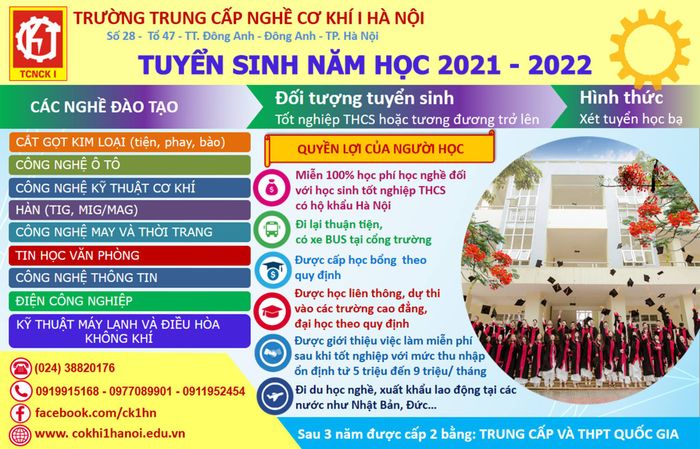 Trường Trung Cấp Nghề Cơ Khí I Hà Nội - Hình ảnh 1
