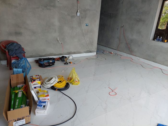 Hình ảnh thi công điện nước của Hà Kim Quân