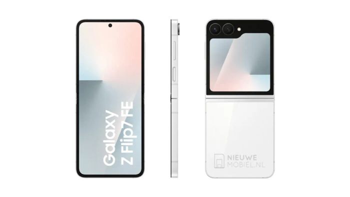 Hình ảnh mô phỏng Galaxy Z Flip7 FE