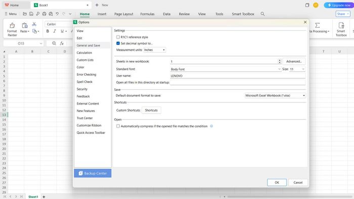 Cách đổi dấu chấm sang dấu phẩy trong WPS Office - Bước thứ ba