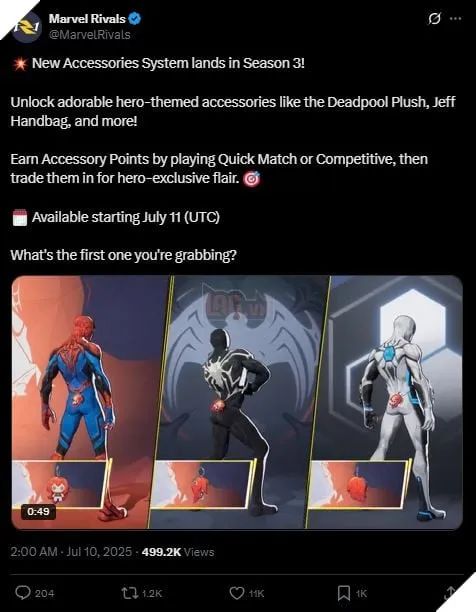 Bộ sưu tập phụ kiện thời trang mới nhất của Marvel Rivals