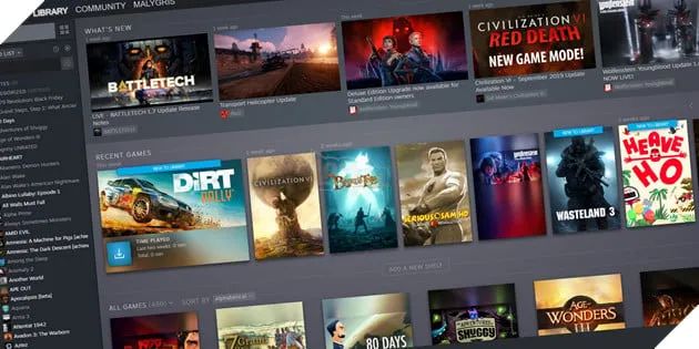 Phần lớn game trong kho trò chơi của cộng đồng Steam không bao giờ được khởi chạy