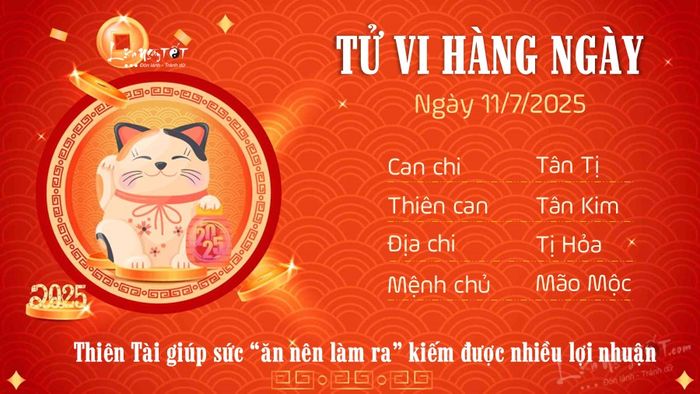 Xem tử vi hàng ngày 11/7/2025 của 12 con giáp - Tuổi Mão