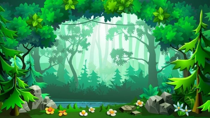 Bộ sưu tập hình nền PowerPoint rừng hoạt hình ấn tượng