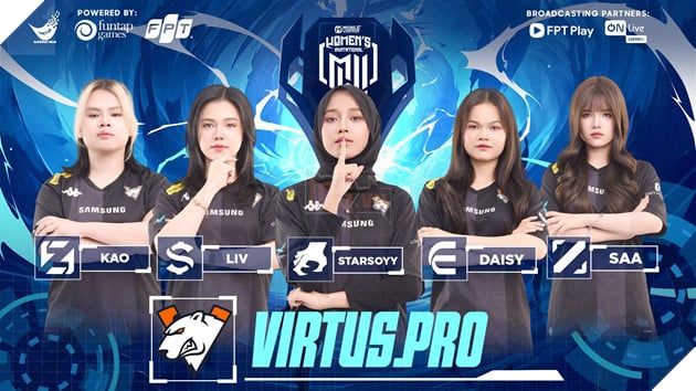 Đội hình Virtus.pro có sự tham gia của 3 nữ tuyển thủ Việt Nam