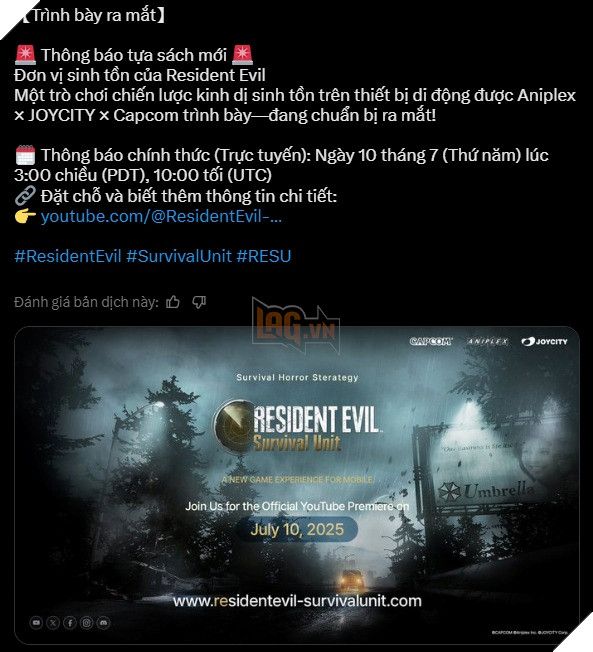 Một phiên bản Resident Evil đầy sáng tạo và khác lạ đang chuẩn bị được Capcom giới thiệu tới công chúng