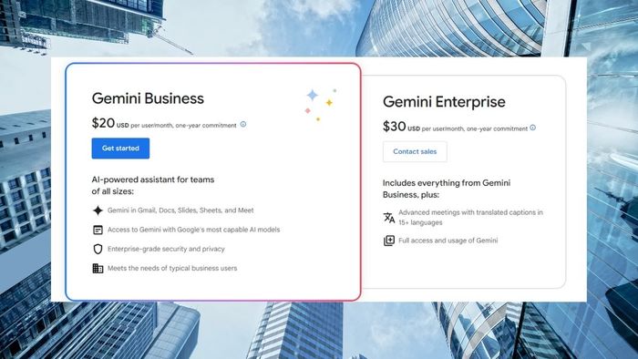 Cập nhật mức giá Gemini mới nhất