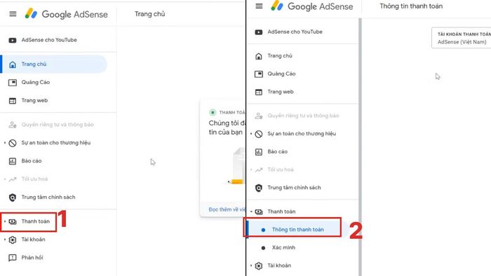 Hướng dẫn rút tiền YouTube Cash - bước đầu tiên