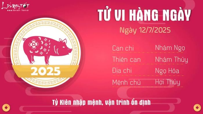 12 Tử vi hàng ngày 12-7-2025 - Hợi