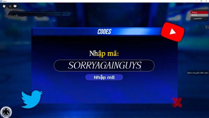 Hướng dẫn chi tiết cách nhập mã Egolock Roblox - Phần 4