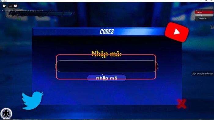 Hướng dẫn nhập mã Egolock Roblox - Phần 3