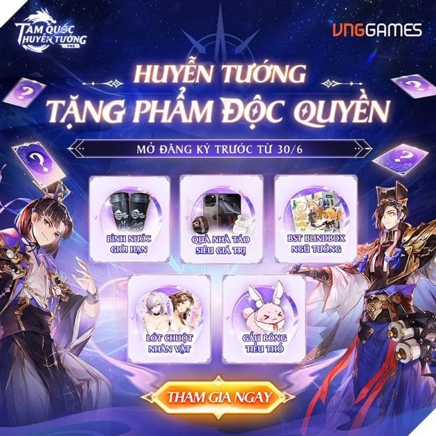 Thử tài vận may, rinh ngay iPhone 16 Pro Max - Khám phá bộ blindbox độc quyền cùng Tam Quốc Huyễn Tướng VNG