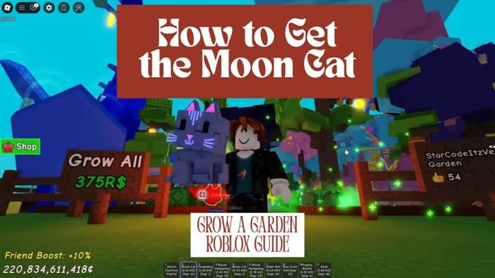 Ảnh bìa hướng dẫn: Moon Prism Power! Cách sở hữu Moon Cat trong Grow a Garden – Roblox