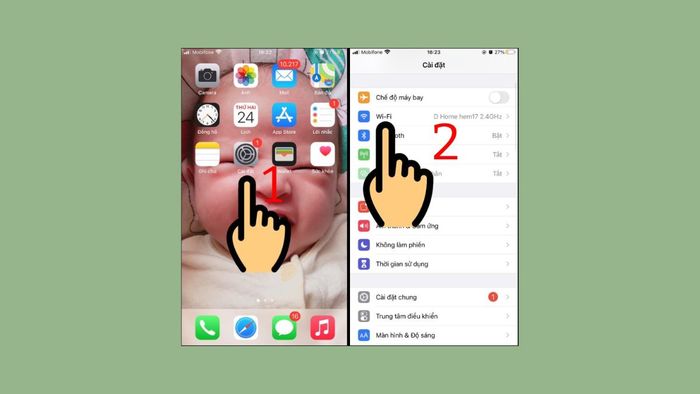 Hướng dẫn kiểm tra mật khẩu Wifi trên iPhone khi thiết lập router - bước đầu tiên