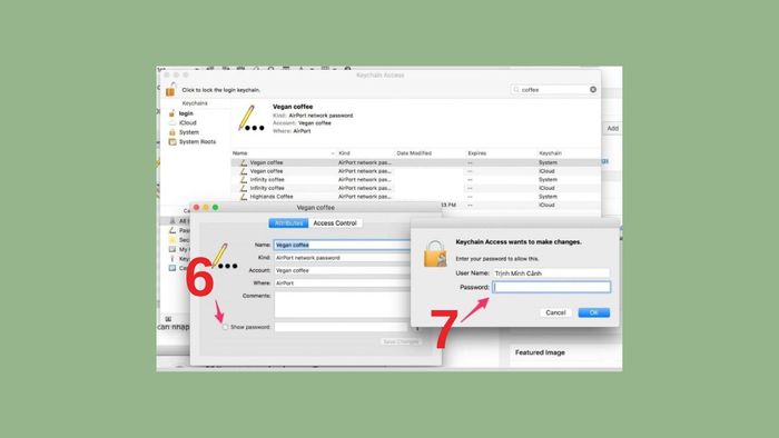 Tra cứu mật khẩu WiFi bằng iCloud Keychain - Bước xác nhận